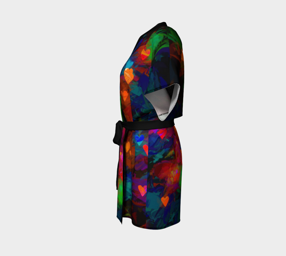 Wrapped in Painted Hearts Kimono Robe preview #2