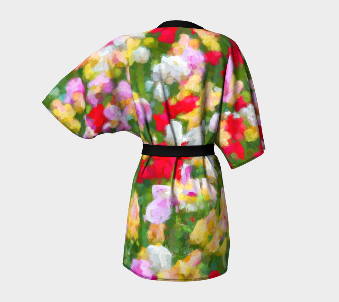 Painted Tulips Kimono Robe preview #4