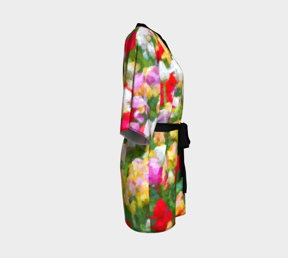 Painted Tulips Kimono Robe preview #3
