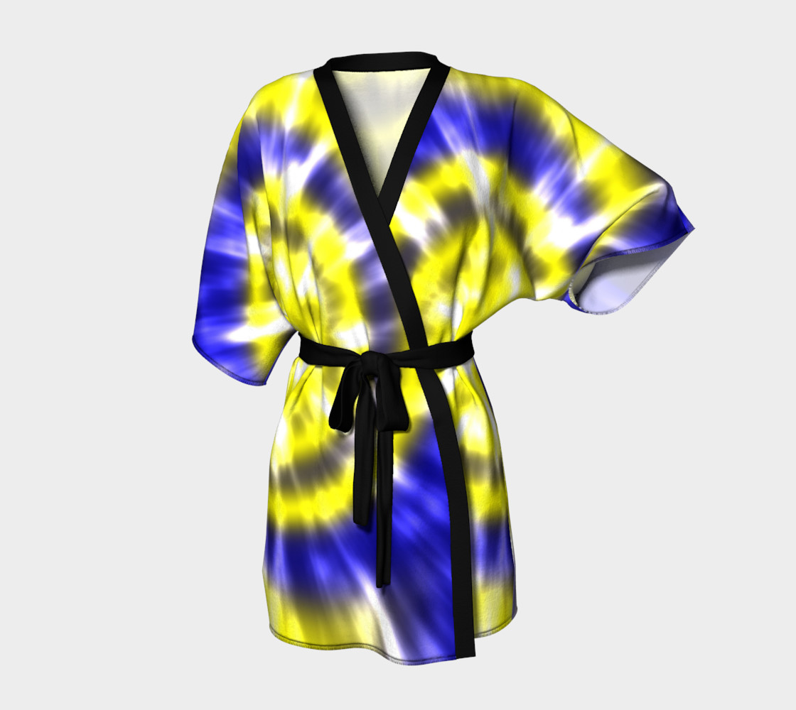 Retro Tie Dye Blue and Yellow preview #1