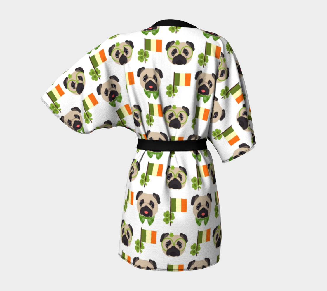 St Patrick's Day Pugs with Irish Flag preview #4