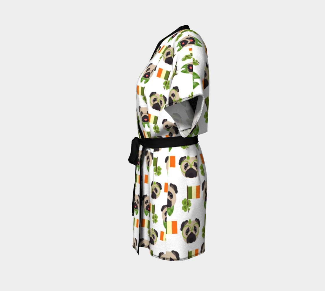 St Patrick's Day Pugs with Irish Flag preview #2