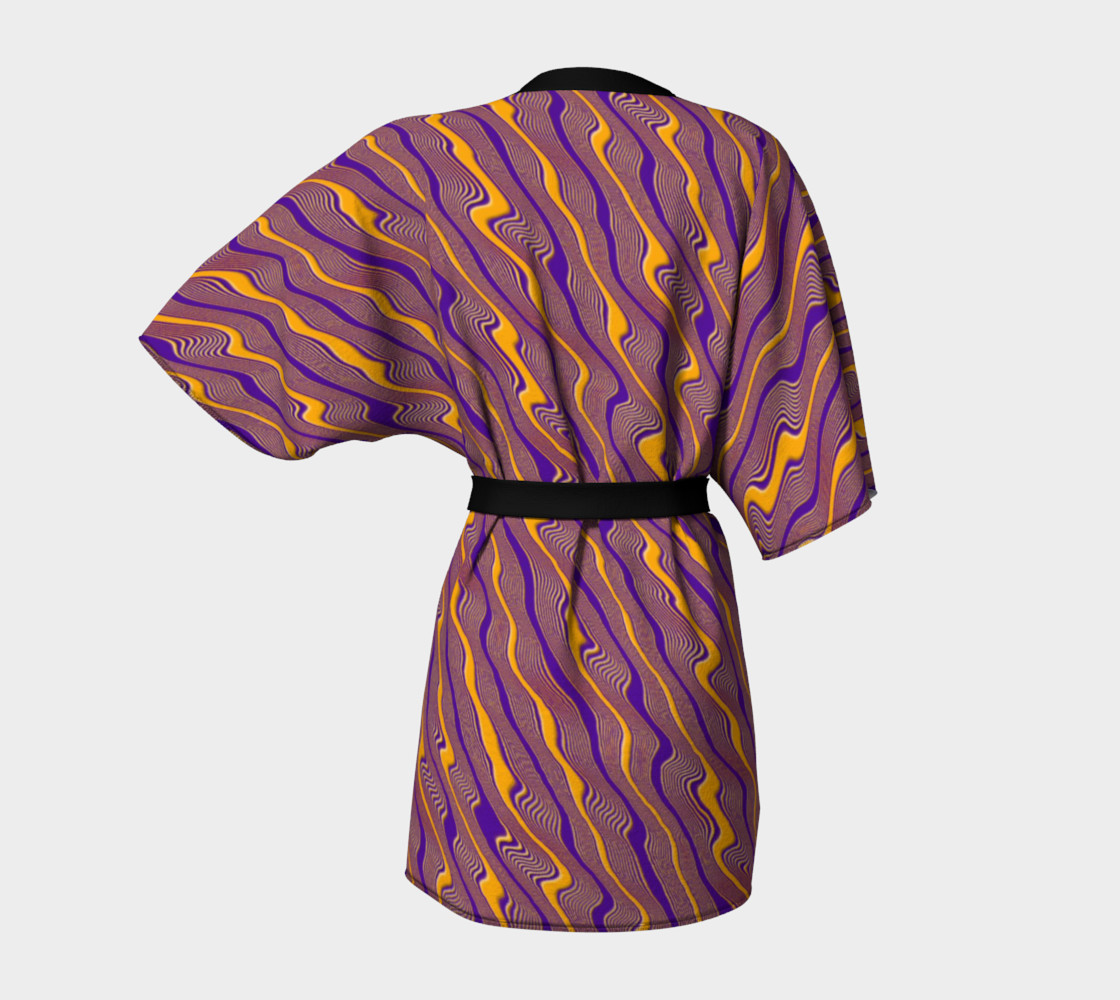 Orange and Purple Crazy Stripes Kimono thumbnail #5