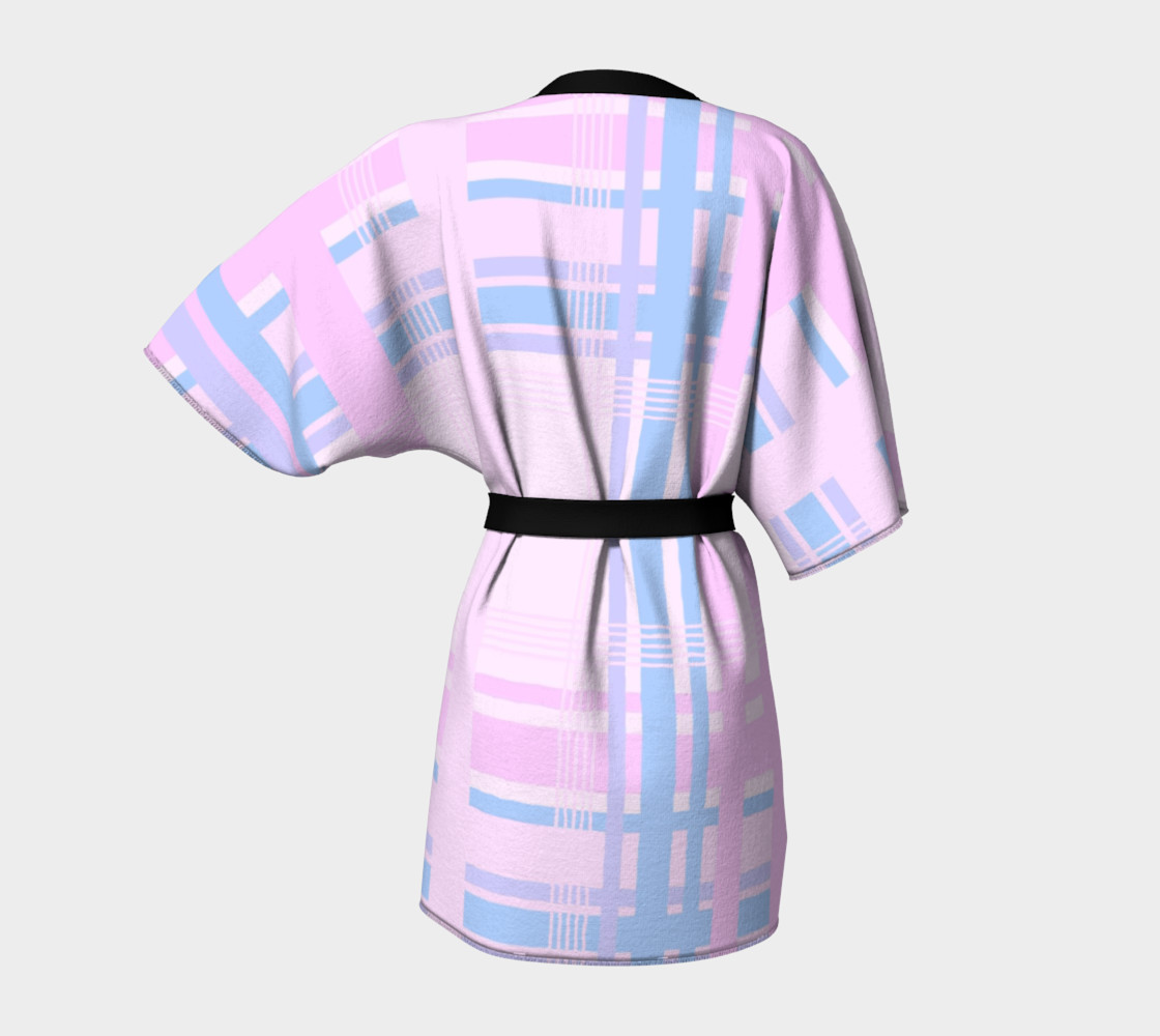 Aperçu de Pink Plaid Kimono #4