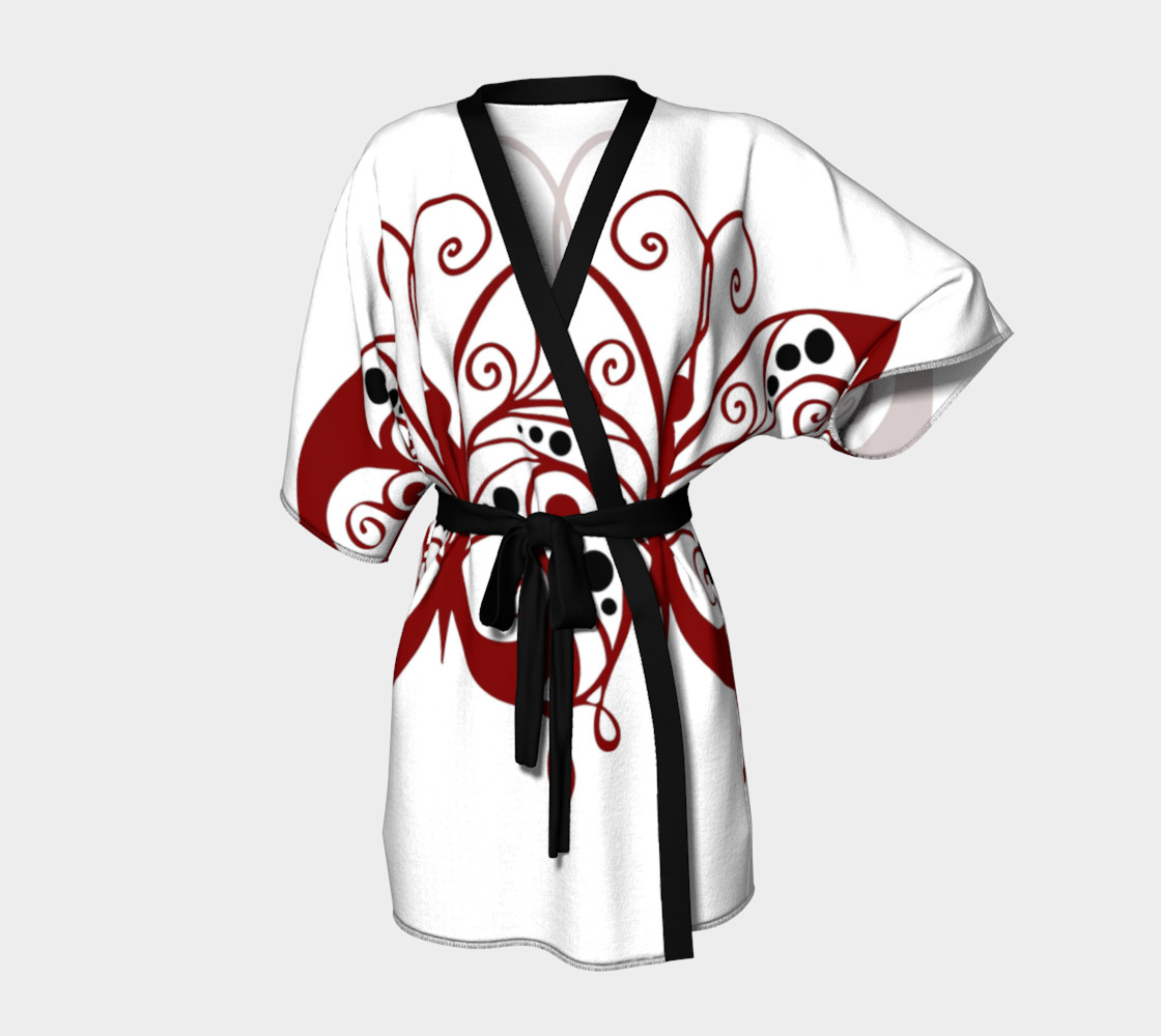 Черно белое кимоно