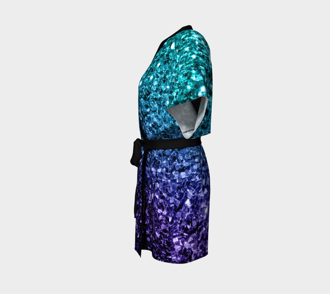Beautiful Aqua blue Ombre glitter sparkles preview #2