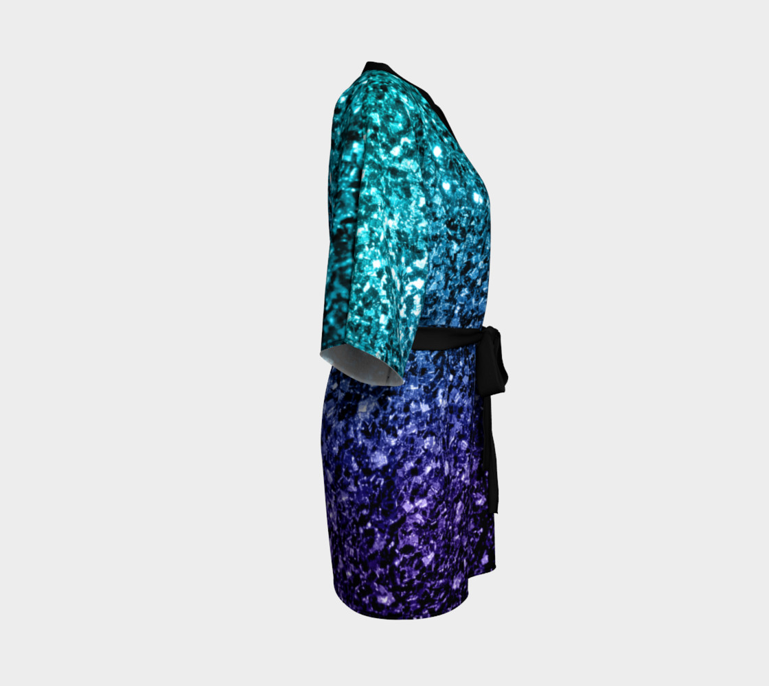 Beautiful Aqua blue Ombre glitter sparkles preview #3