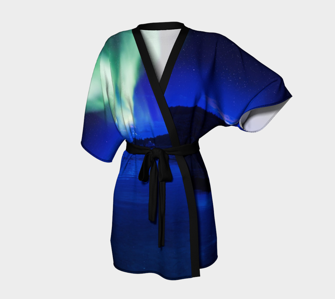 Electric Blue Northern Lights Kimono preview #1