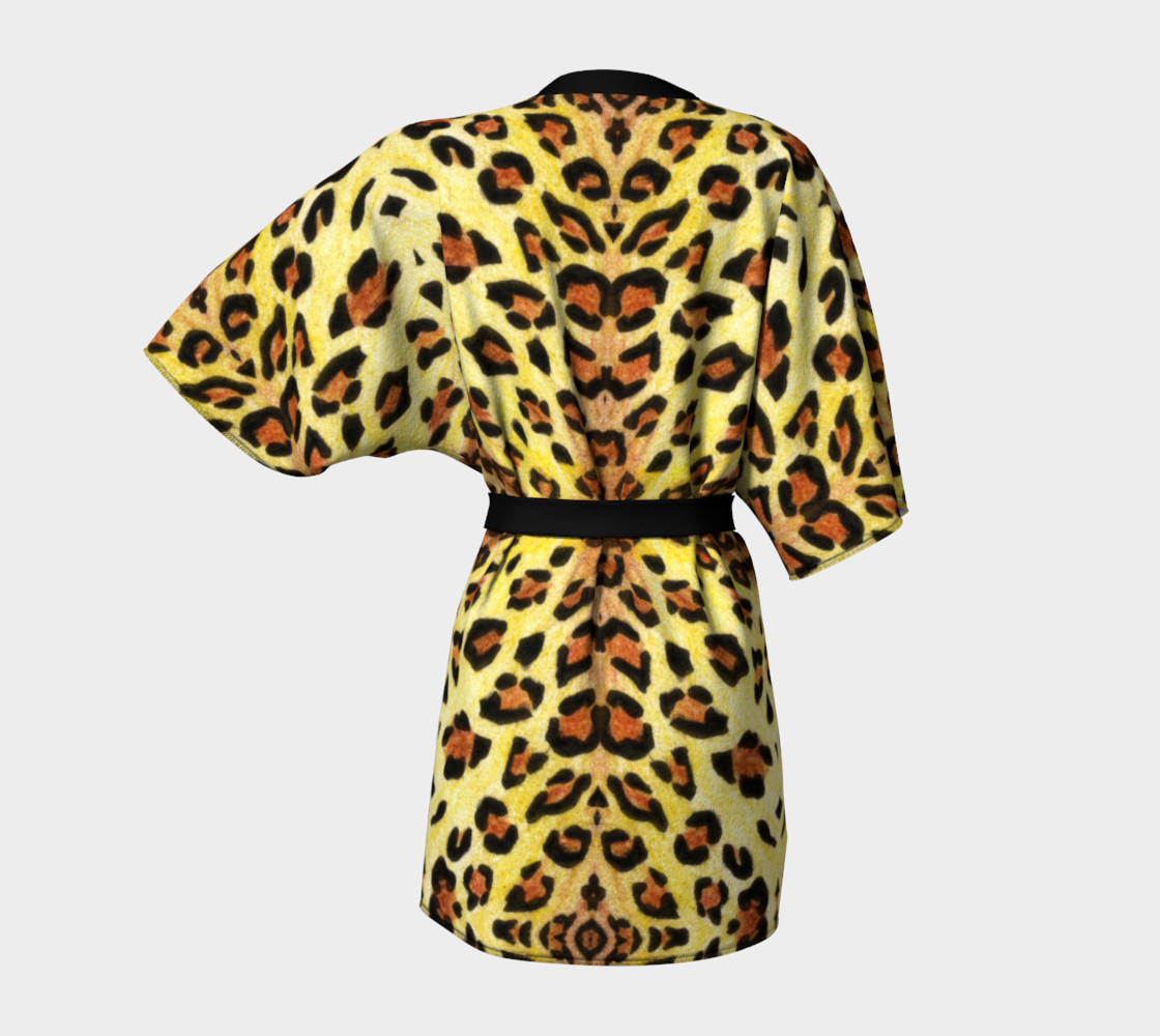 Leopard fur Kimono Robe thumbnail #5