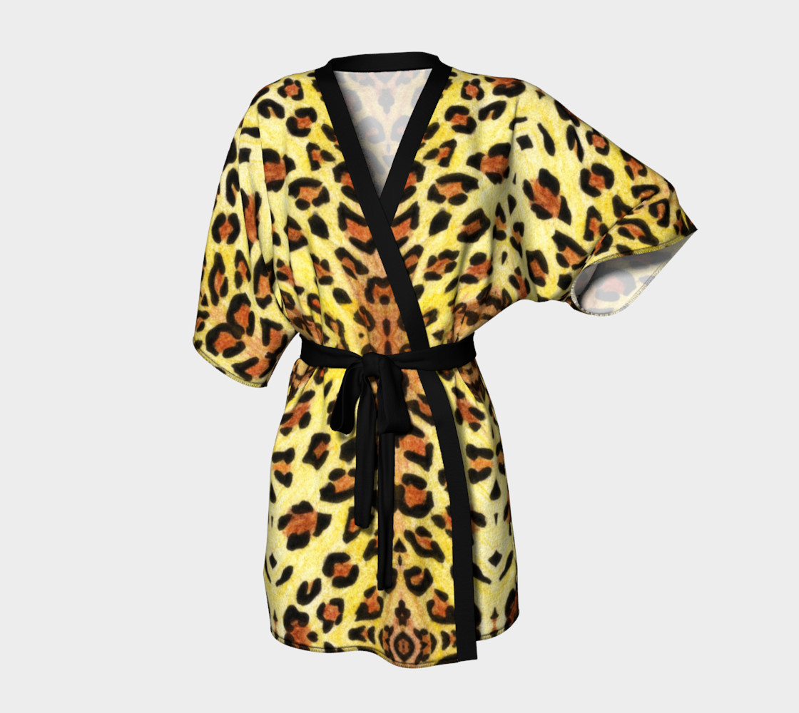 Leopard fur Kimono Robe 3D preview