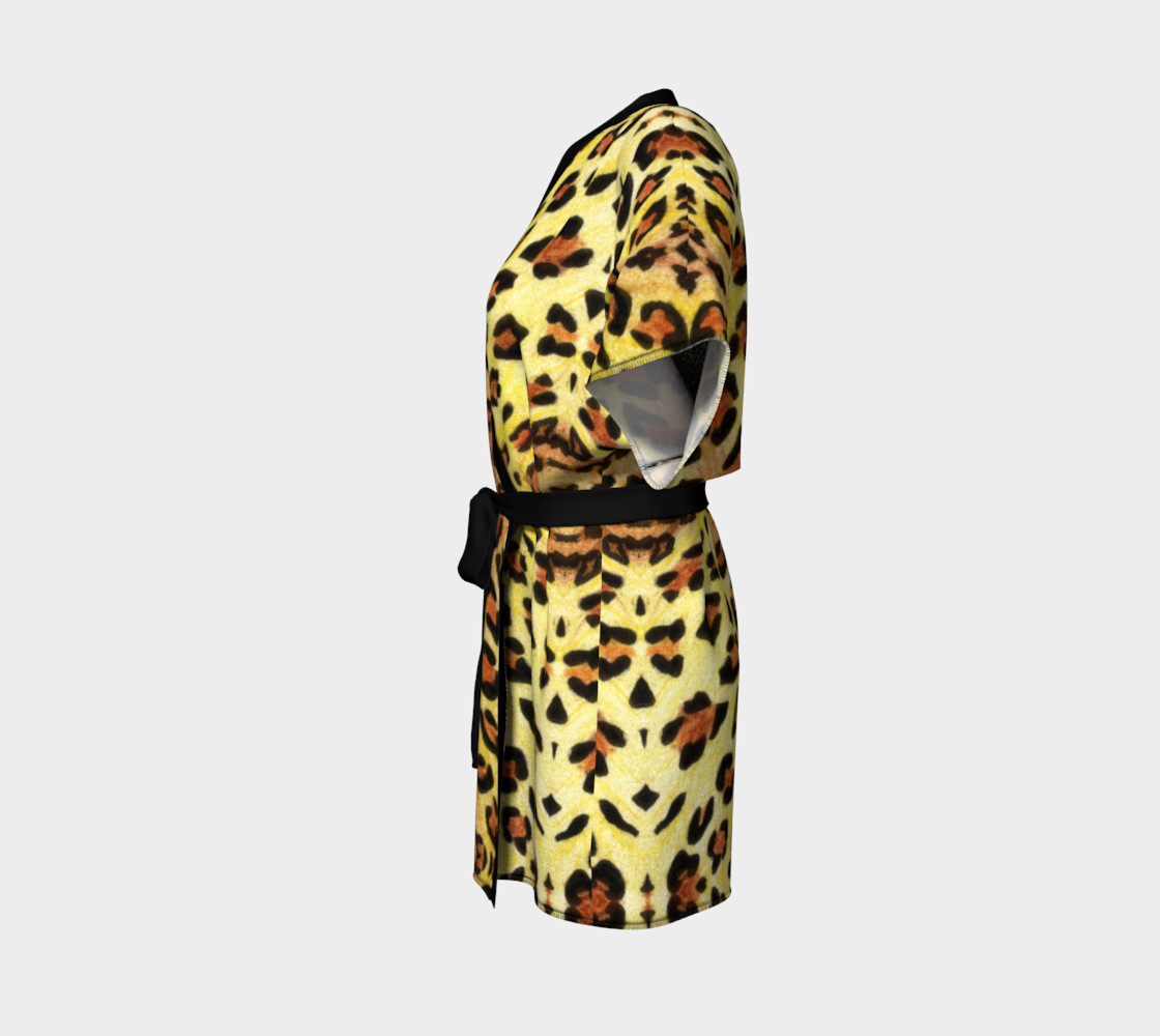 Leopard fur Kimono Robe thumbnail #3