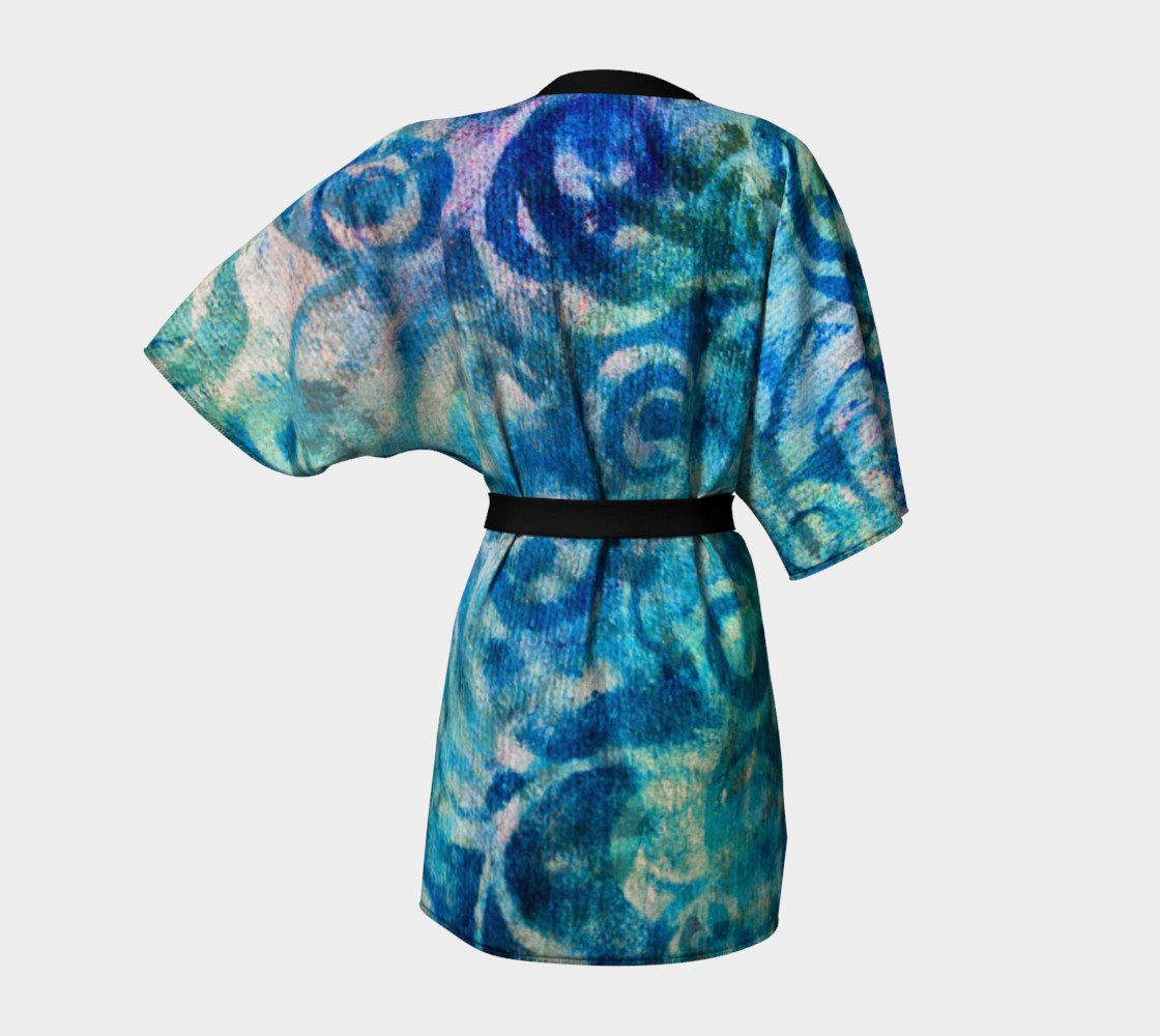 Blue Swirl Kimono preview #4
