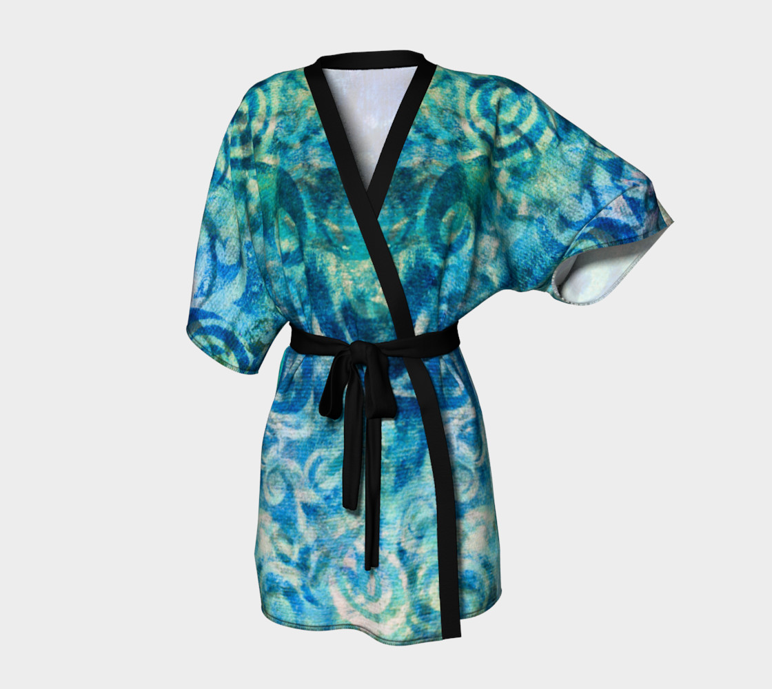 Blue Swirl Kimono preview #1