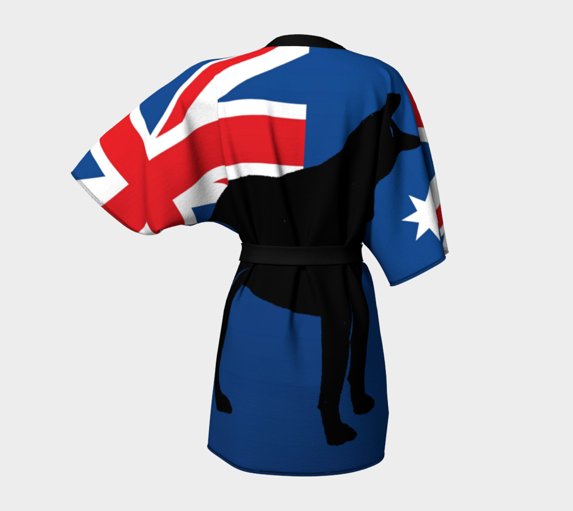 australian cattle dog silhouette on flag preview #4