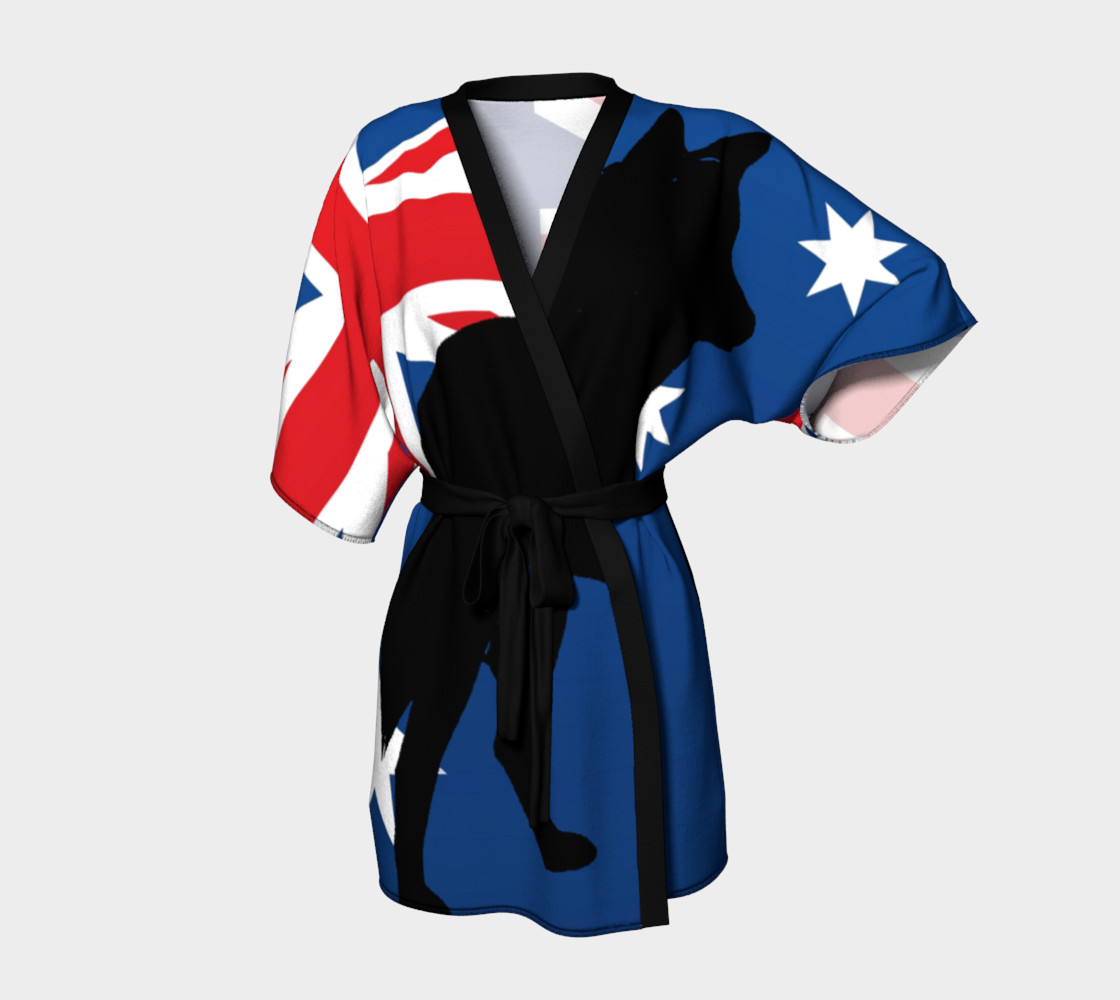 australian cattle dog silhouette on flag preview #1