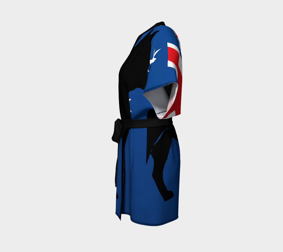 australian cattle dog silhouette on flag preview #2
