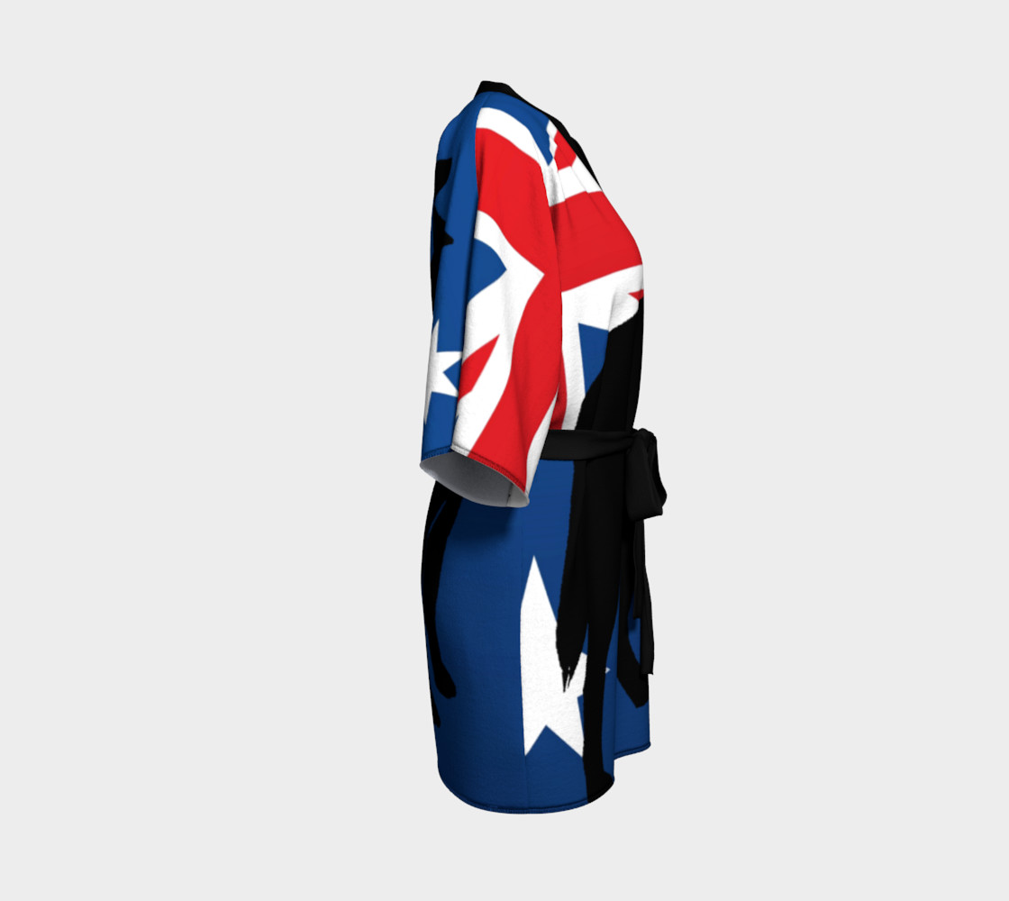 australian cattle dog silhouette on flag preview #3