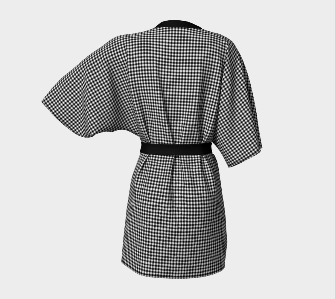 French Vichy Gingham Black and White preview #4