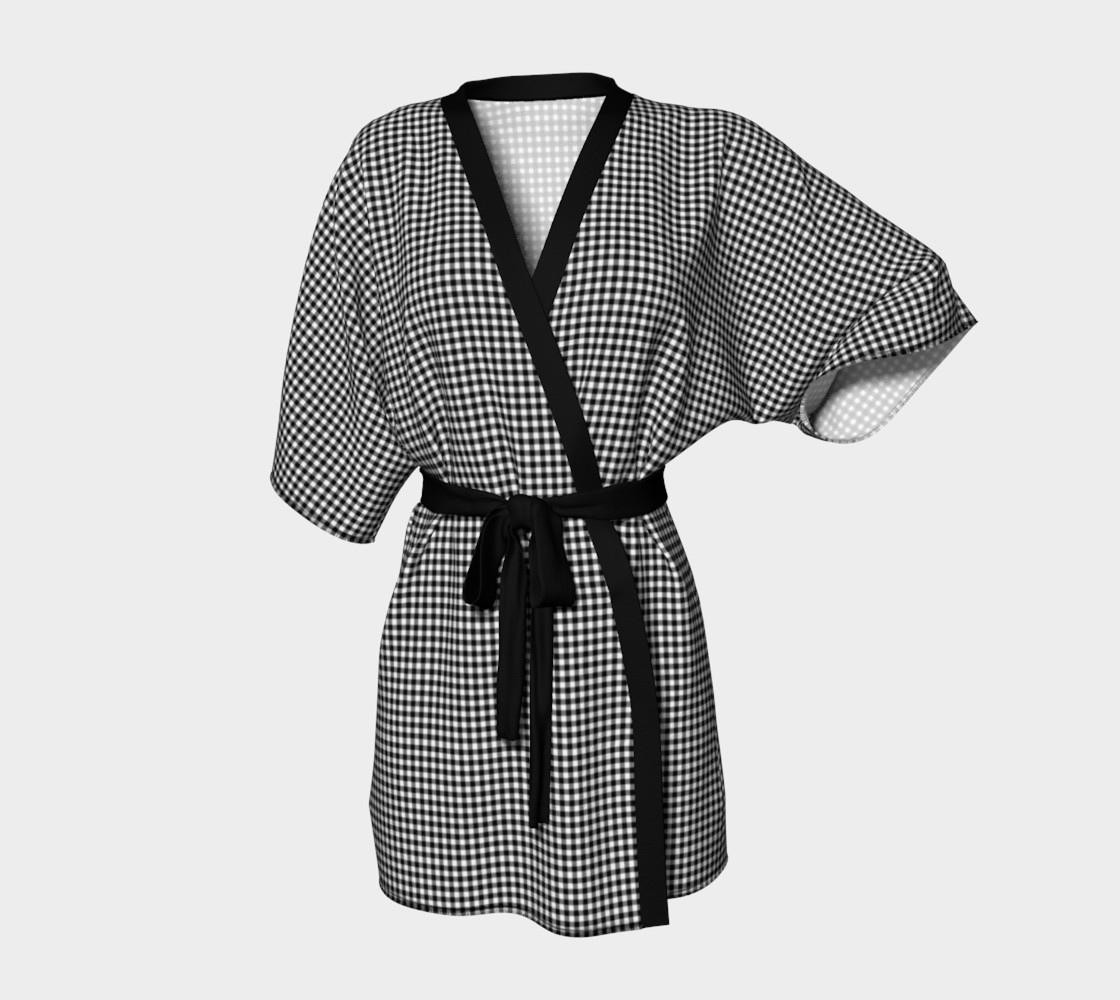French Vichy Gingham Black and White preview #1