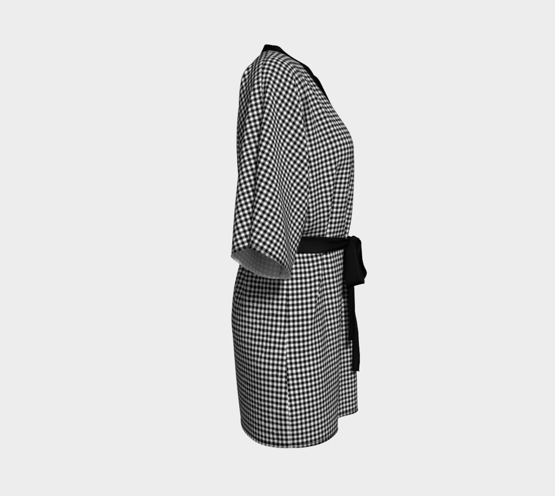 French Vichy Gingham Black and White preview #3
