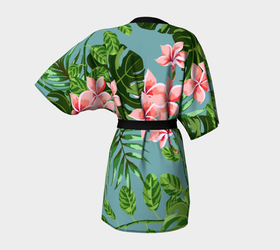tropical kimono robe