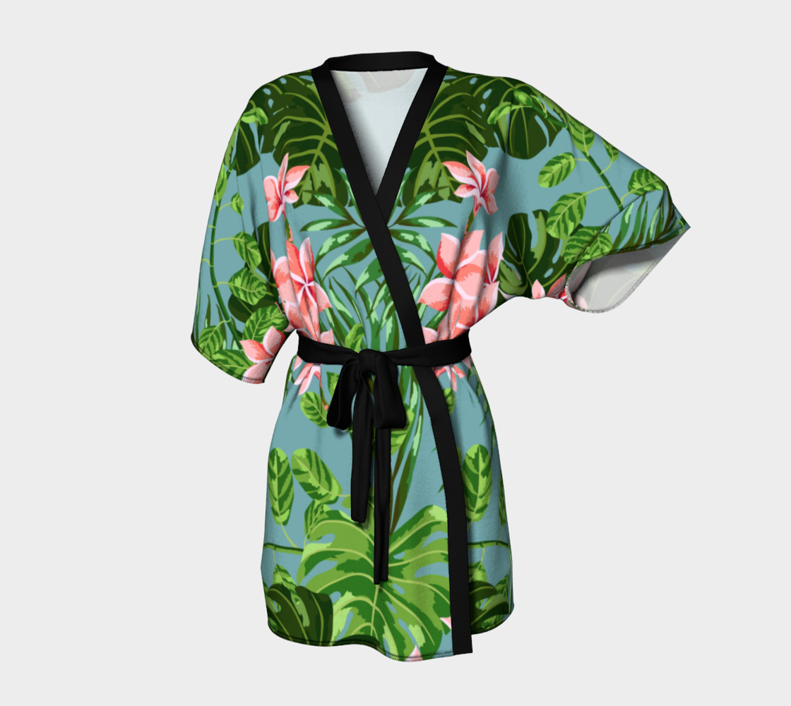 tropical kimono robe