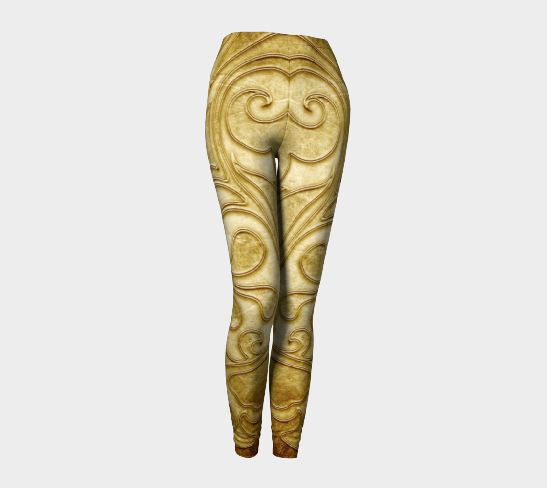 Scroll Gold Leggings 3D preview