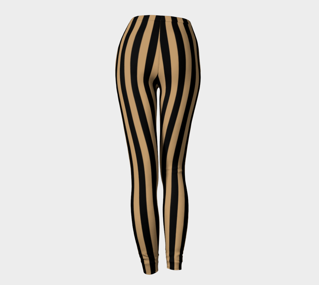 Black and Camel Brown Vertical Stripes preview #4
