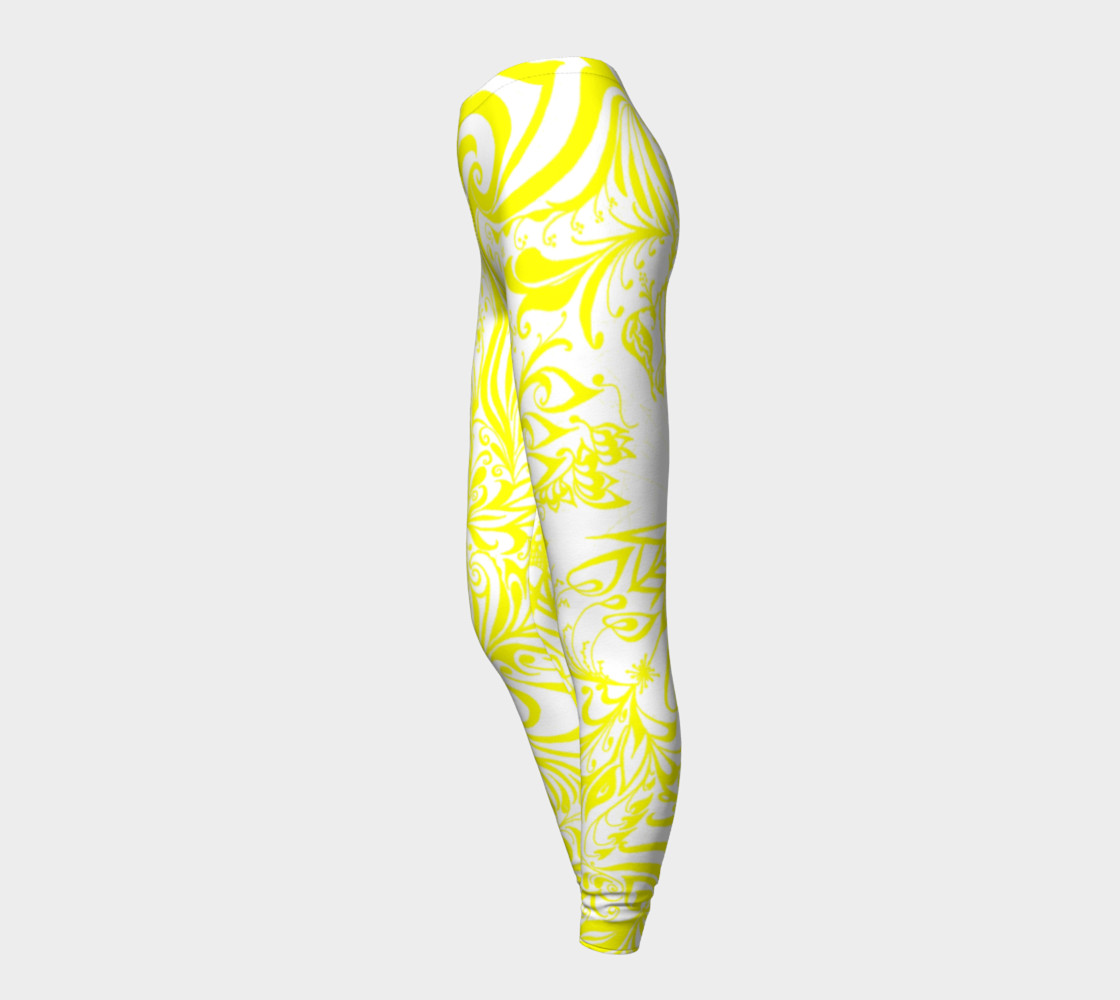 Aperçu de Yellow swirls leggings #3