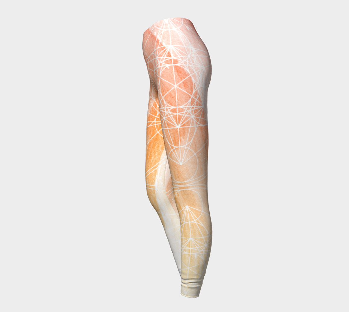 Metatrons Cube Sacred Geometry Leggings preview #3