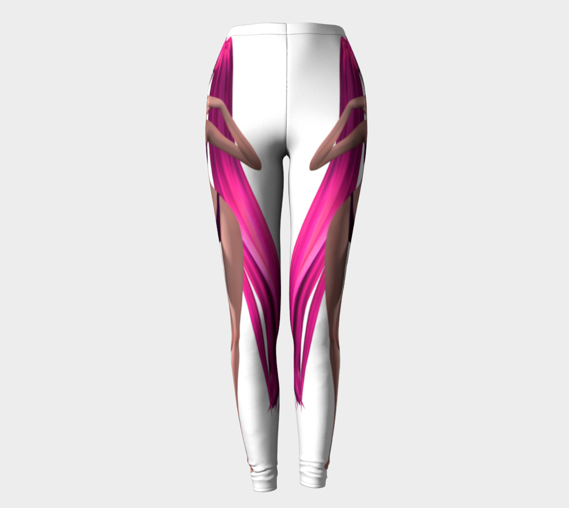 Purple Hair Anime Girl Leggings preview #2