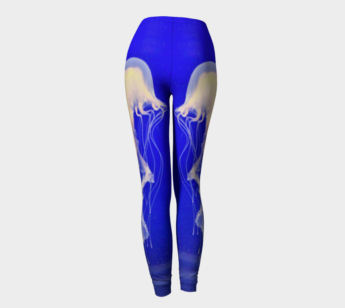 Jelly Black Light Reactive Blue Leggings preview #4