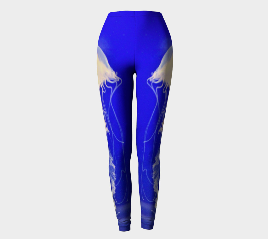 Jelly Black Light Reactive Blue Leggings preview #2