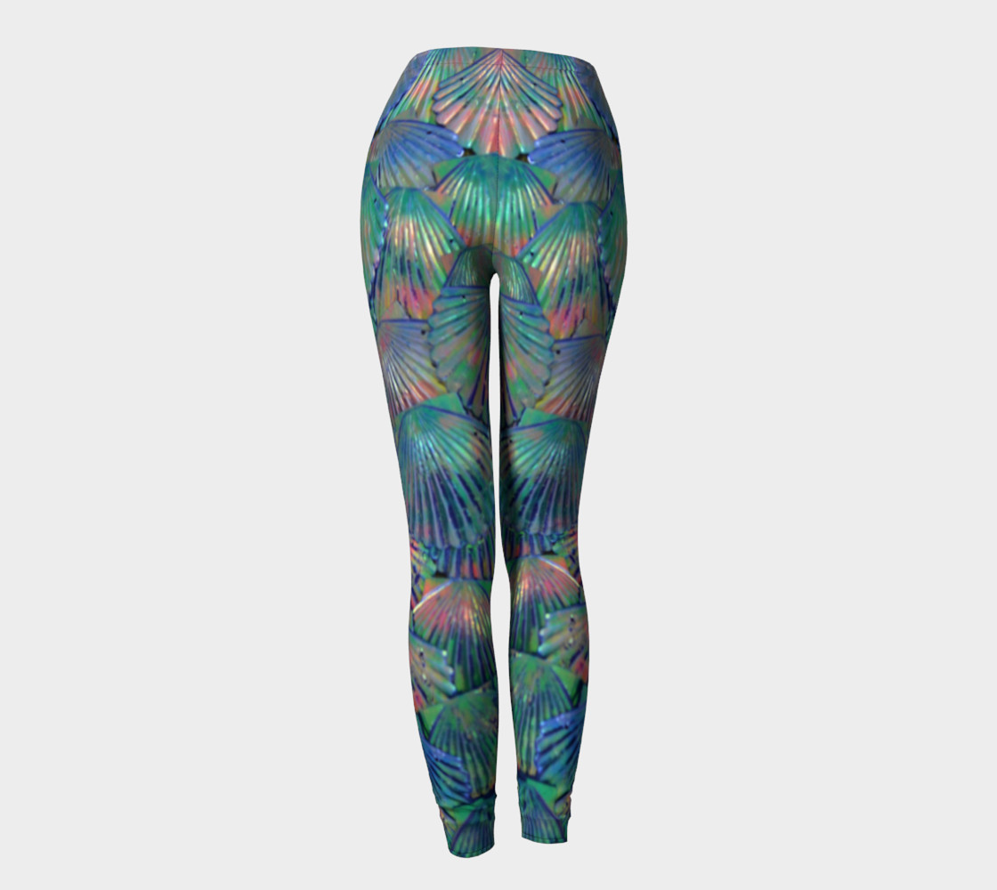 Neon Opal Large-Scale Mermaid Leggings preview #4