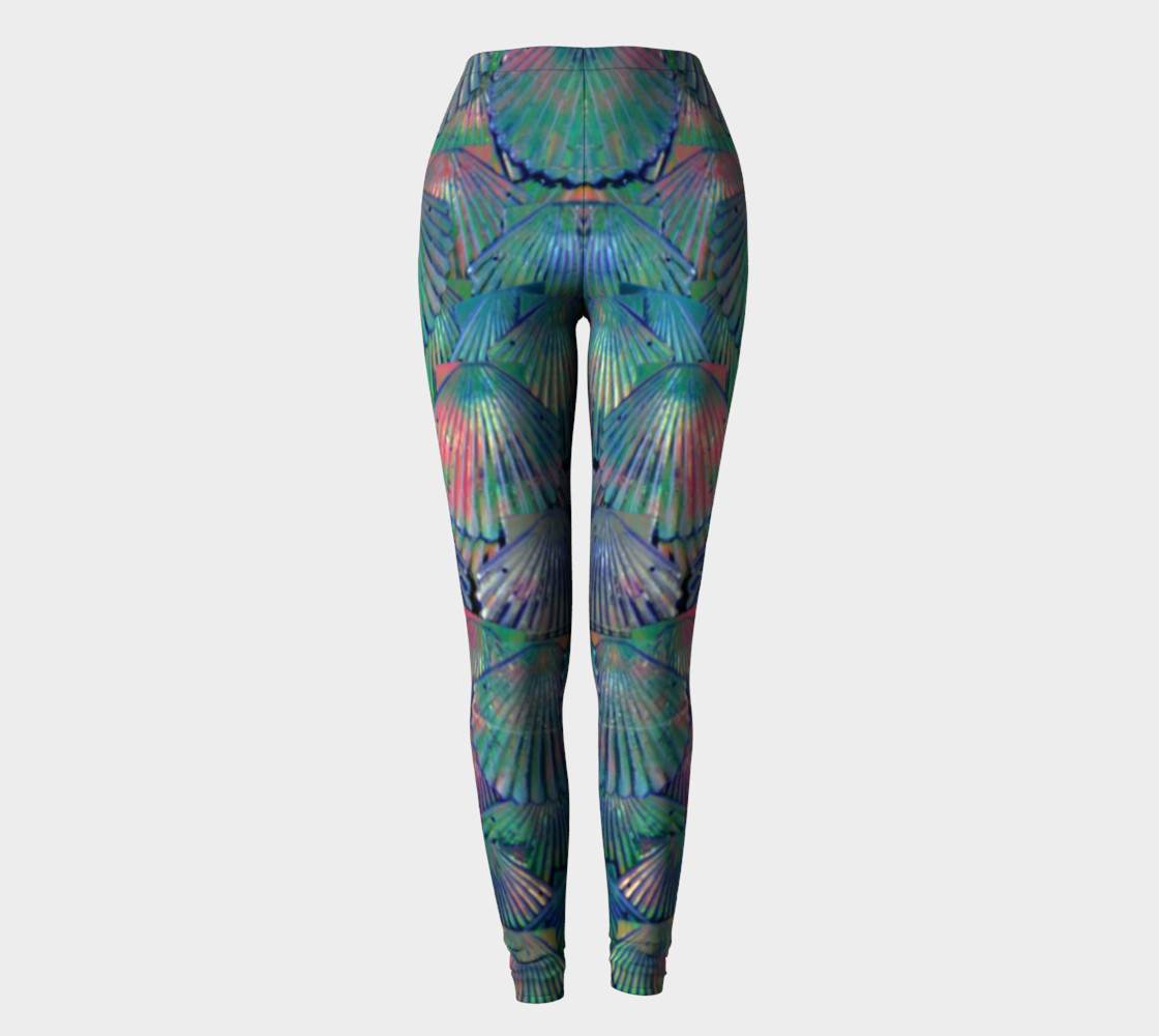 Neon Opal Large-Scale Mermaid Leggings preview #2