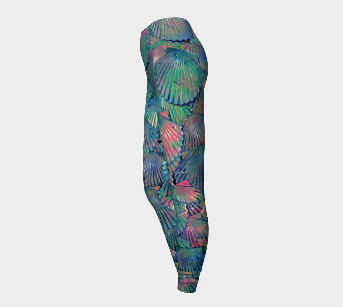 Neon Opal Large-Scale Mermaid Leggings preview #3