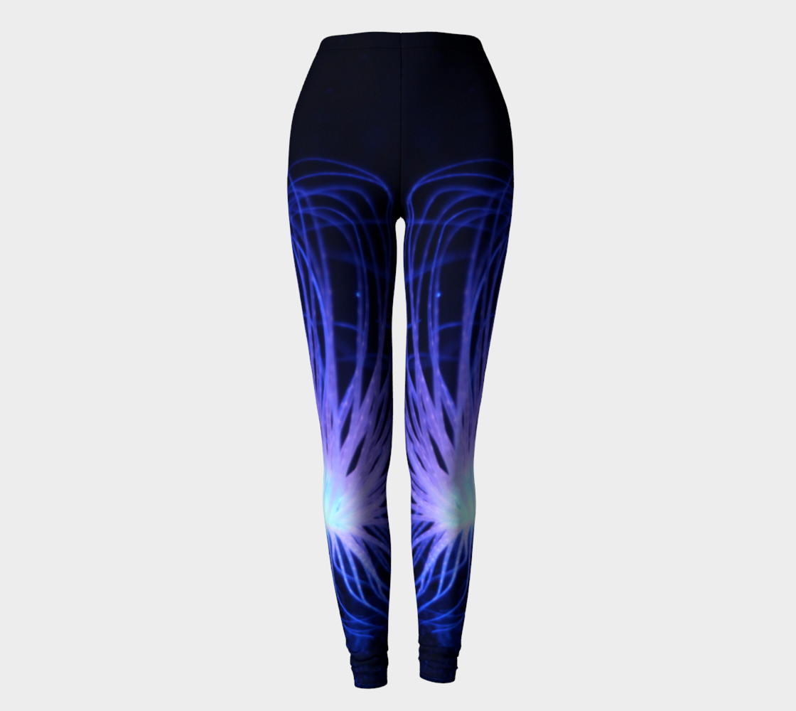 Black light Reactive Anemone Leggings preview #2