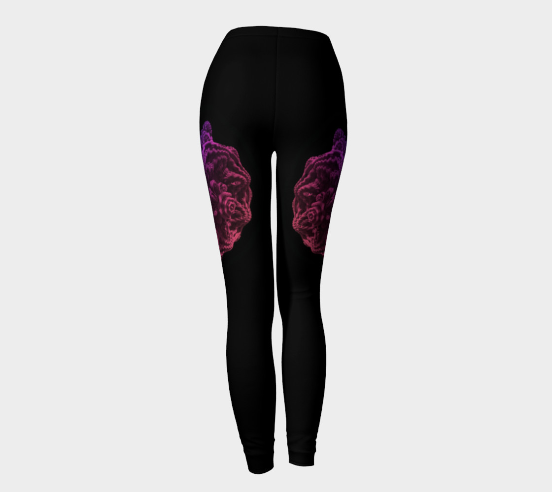 Purples Fractal Jellyfish Leggings preview #4