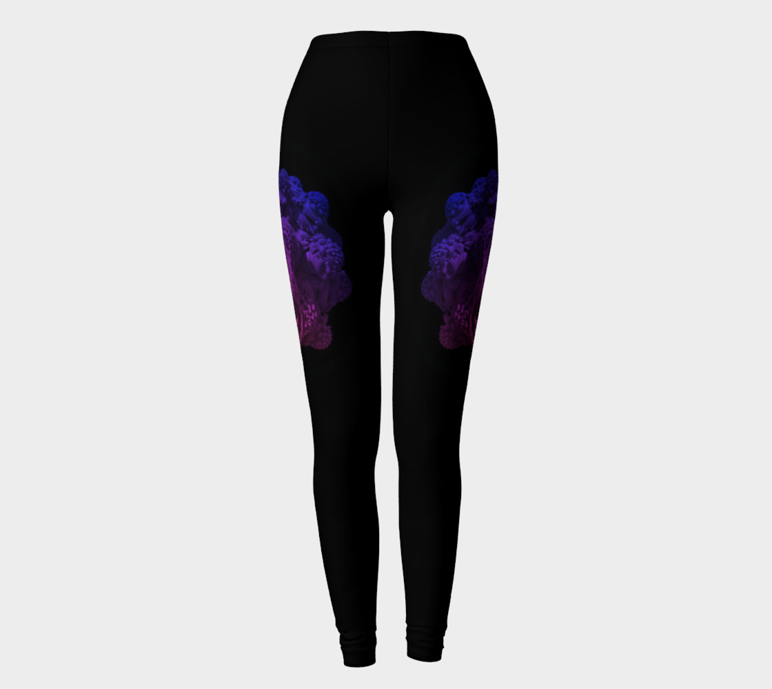 Purples Fractal Jellyfish Leggings preview #2