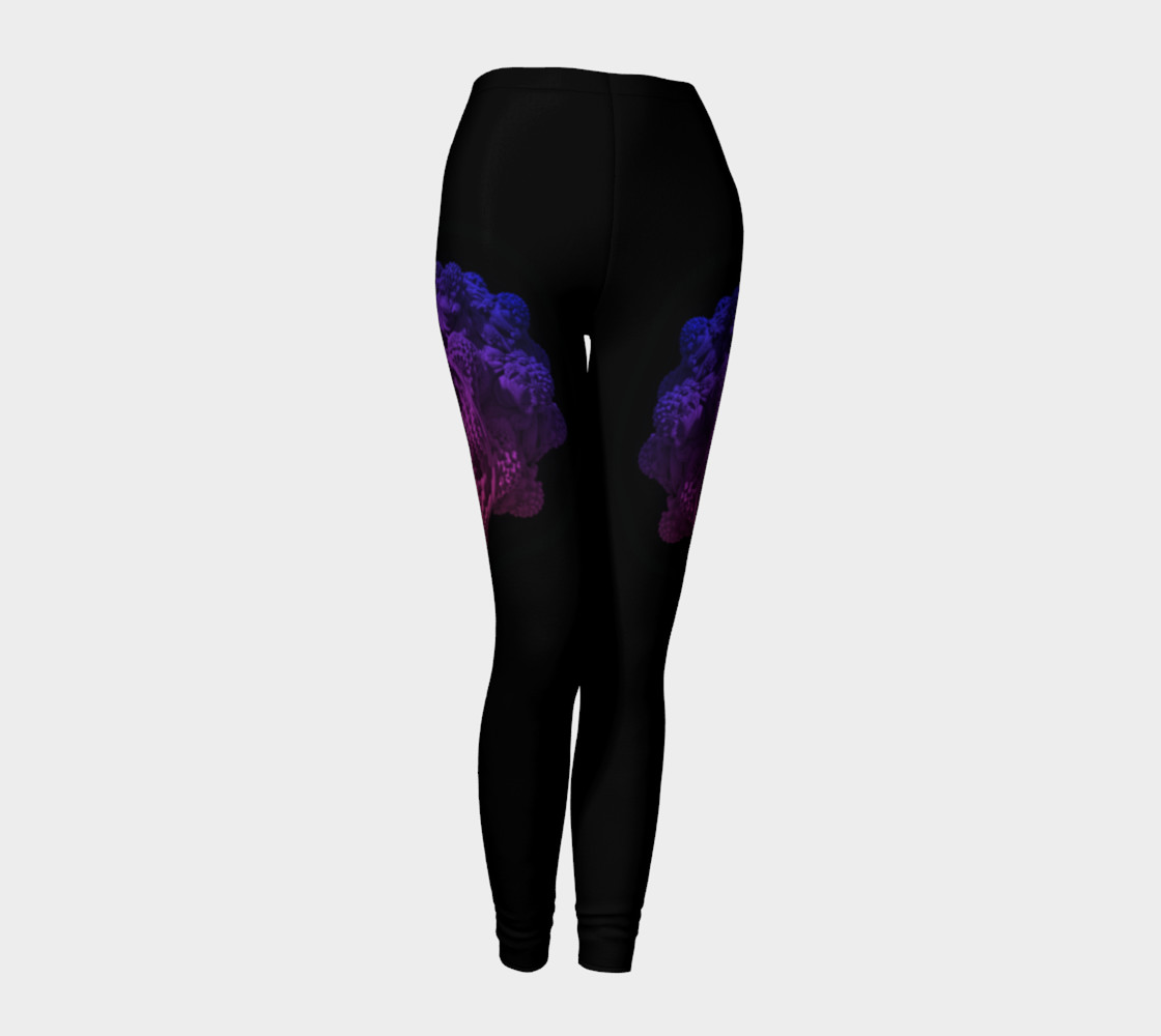Purples Fractal Jellyfish Leggings preview #1