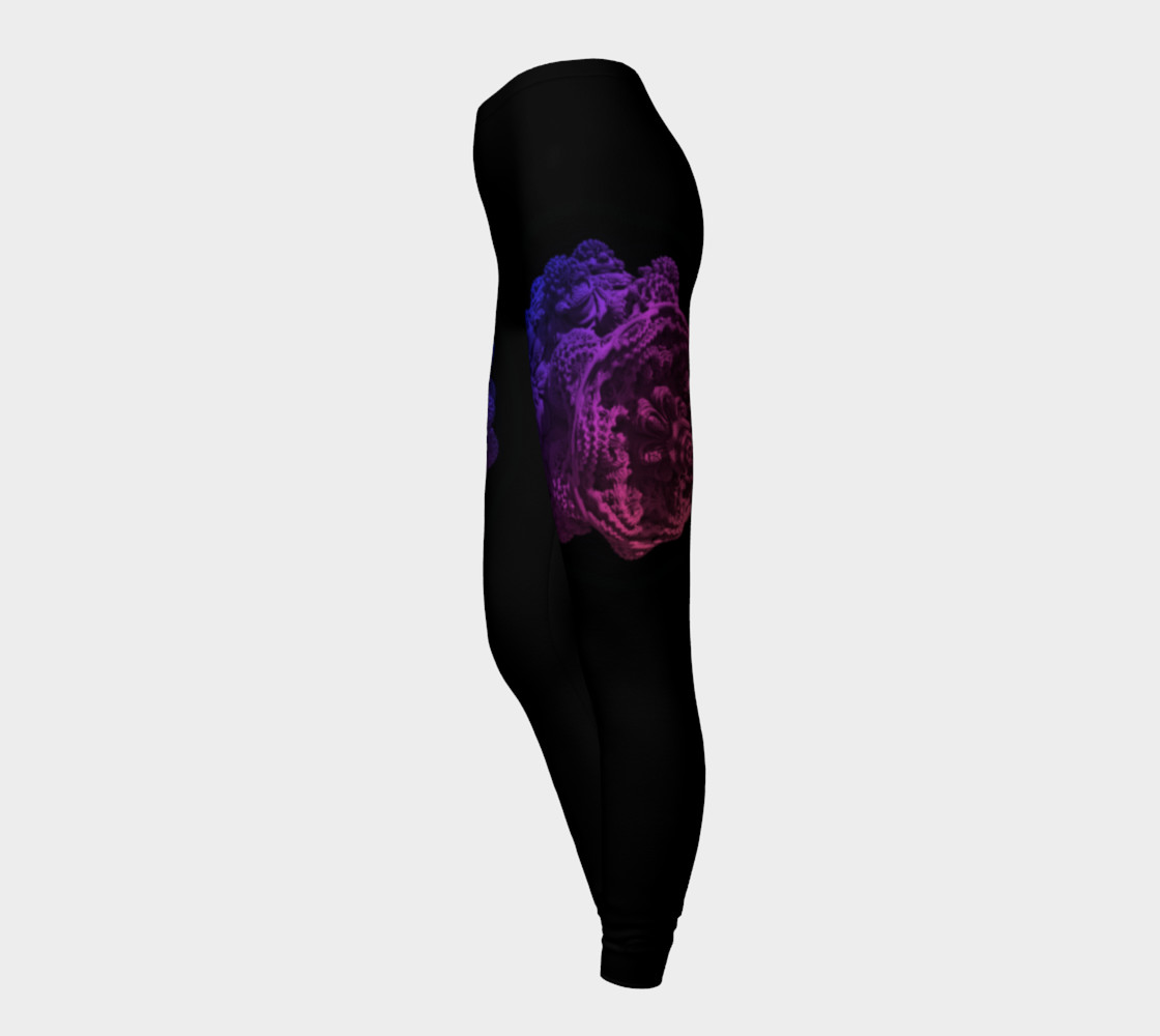 Purples Fractal Jellyfish Leggings preview #3