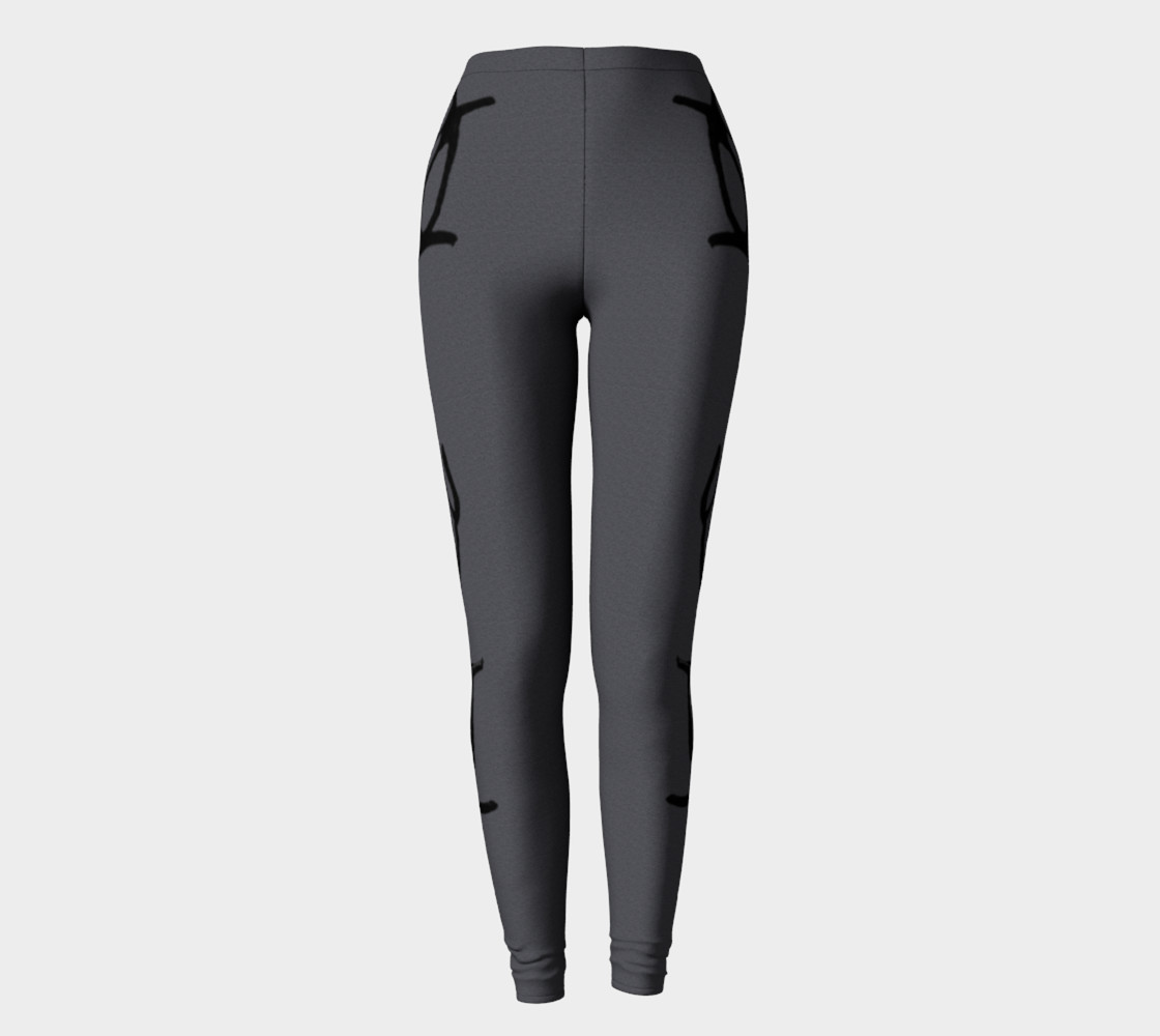dark grey leggings black whale petroglyphs preview #2