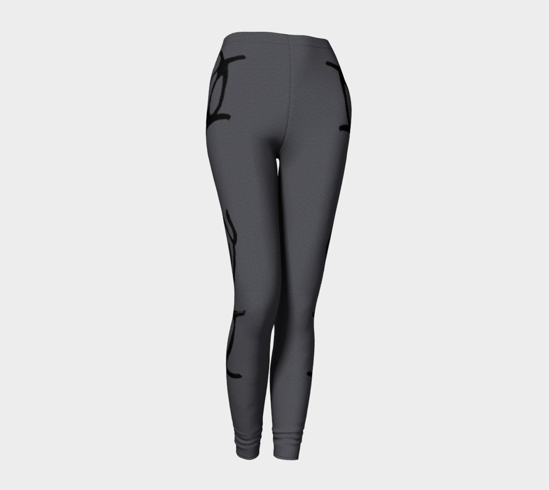 dark grey leggings black whale petroglyphs preview #1