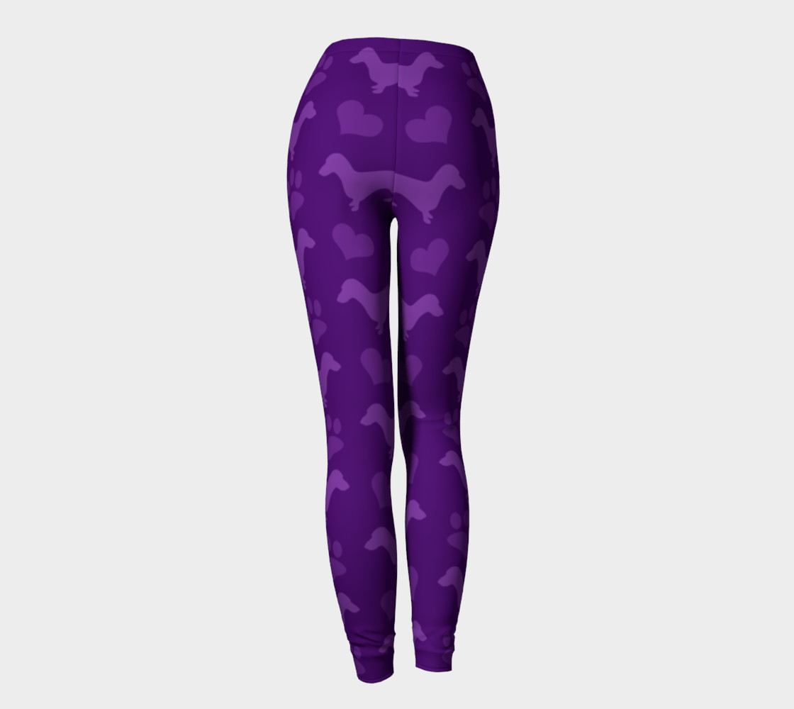 Purple dachshunds hearts paws preview #4