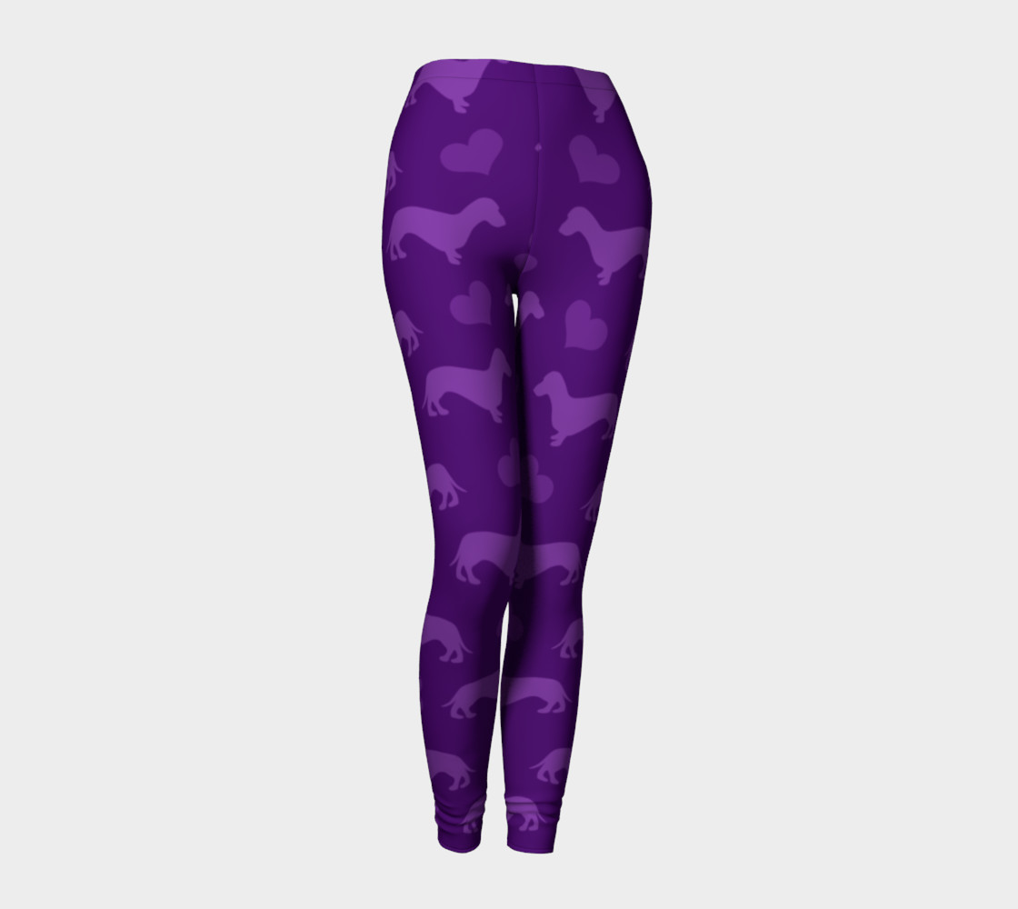 Purple dachshunds hearts paws preview #1