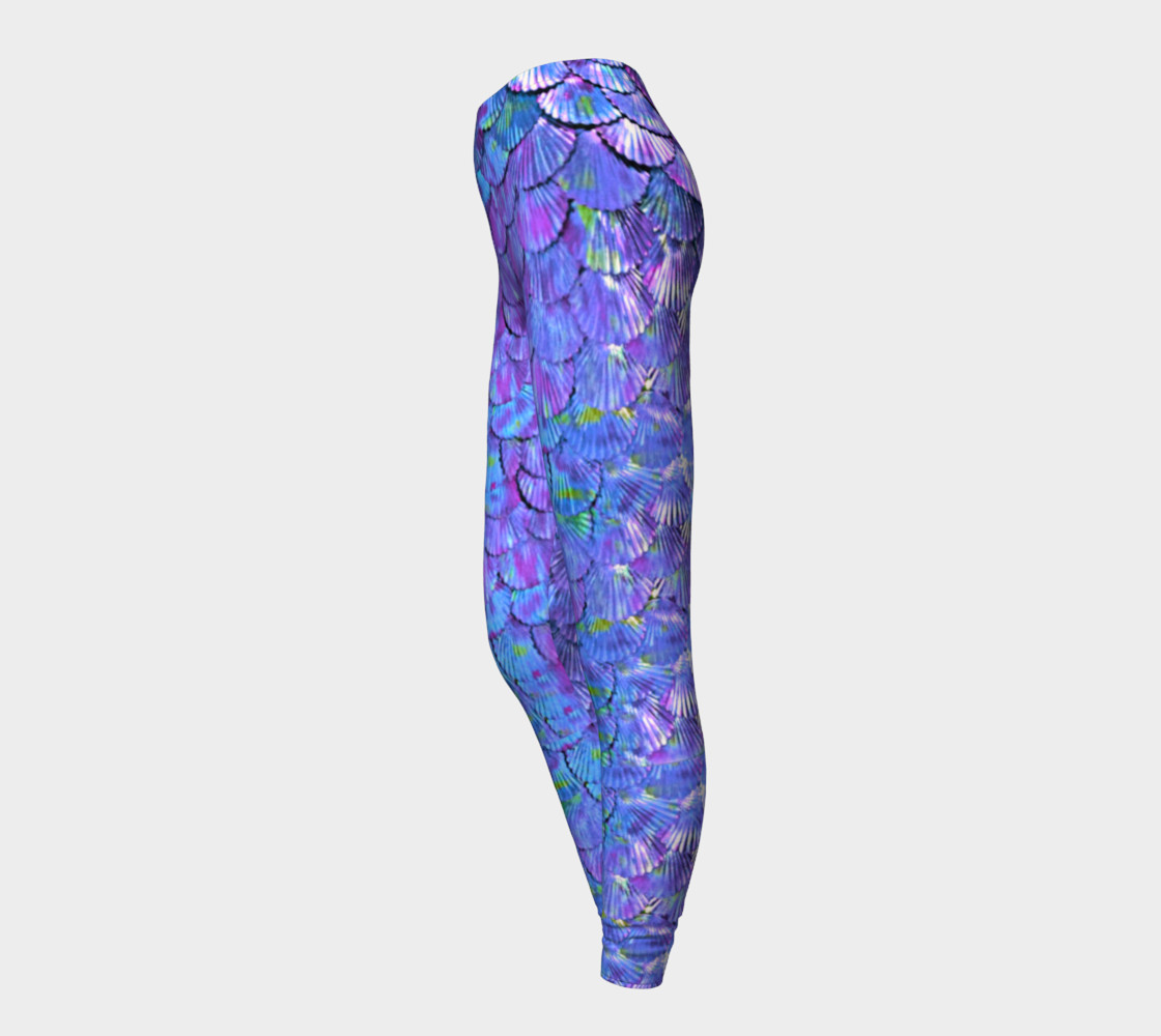 Purple Large Scale Mermaid Leggings preview #3