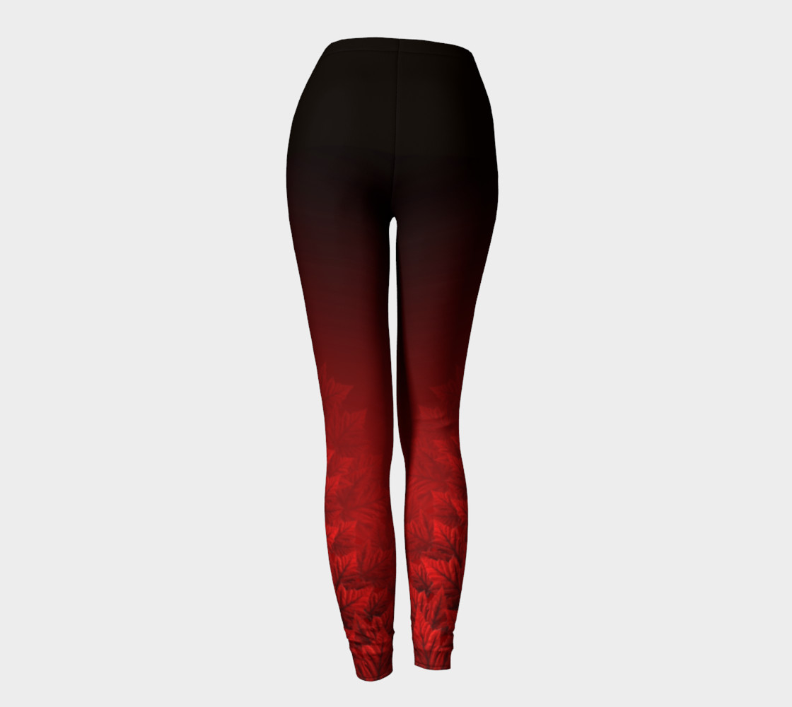 Autumn Leaves Leggings Canada Stretchy Pants preview #4