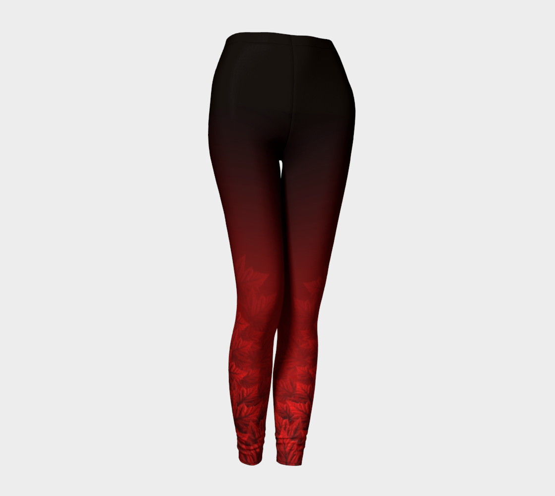 Autumn Leaves Leggings Canada Stretchy Pants preview #1