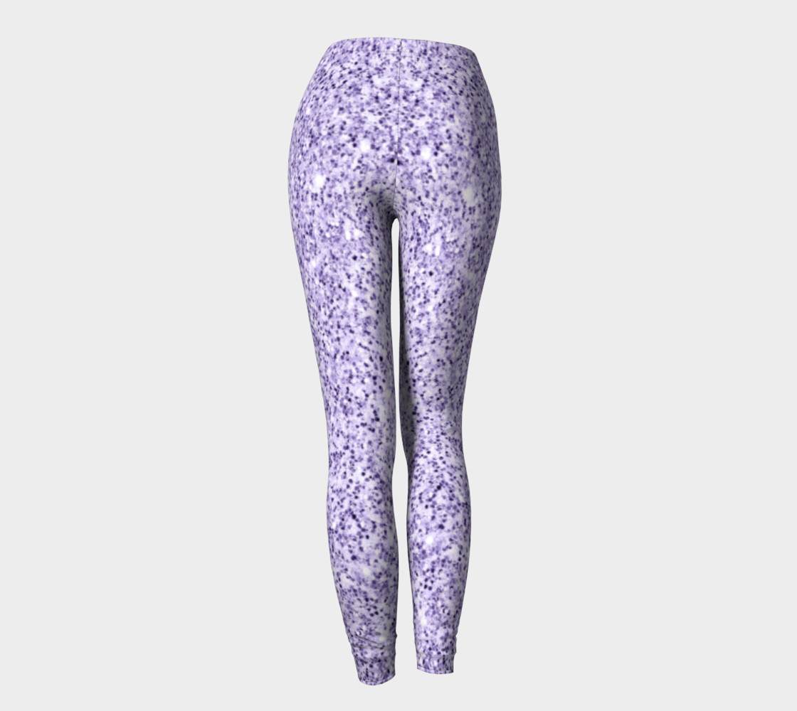 purple glitter leggings