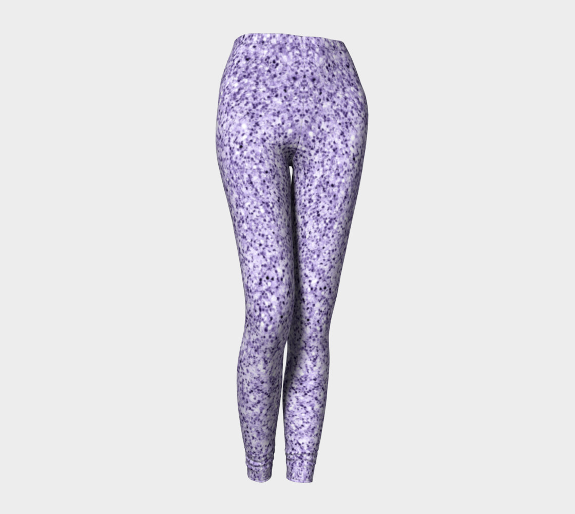 purple glitter leggings